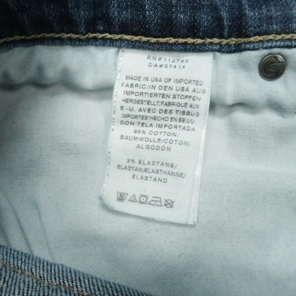 True Religion Jeans Mens 40x32 Blue Ricky Relaxed Straight 5‎ Pocket Flaps